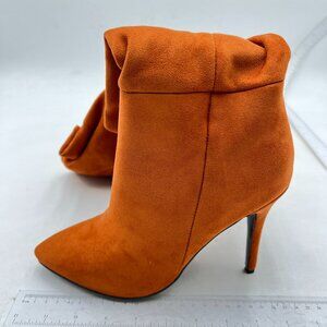 Brown Women Chic Faux Suede Knee High Long Boots Pointed Toe High Heel Shoes